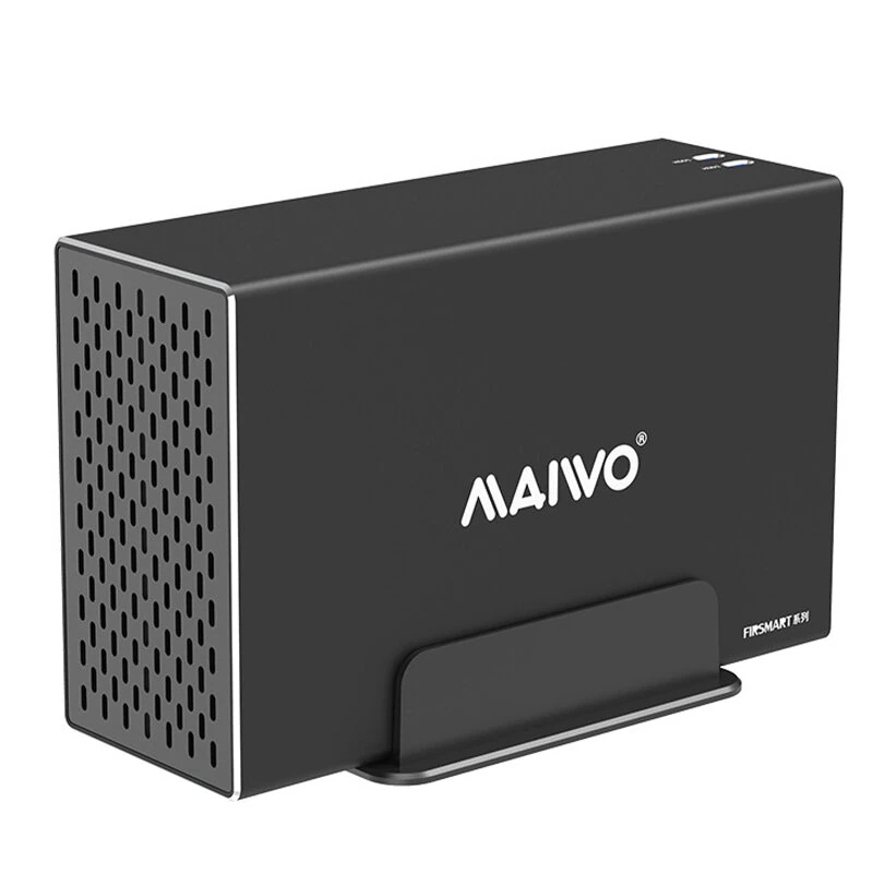 MAIWO 3.5'' HDD SATA RAID Storage Enclosure 5Gbps/10Gbps Dual Bay Hard Drive Docking Station to USB3.1 Type-C Gen2 with 4 Raid — MAIWO
