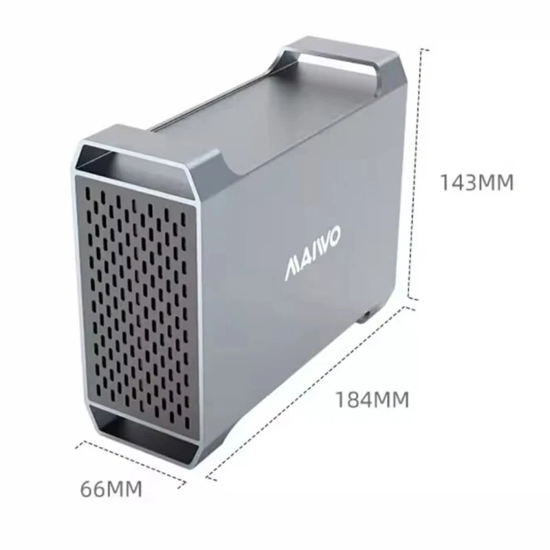MAIWO Dual Bay 3.5-inch HDD Disk Array Hard Drive Box RAID Array Box SATA To USB 3.0 Disk External Box Four RAID Modes with Fan — view 7
