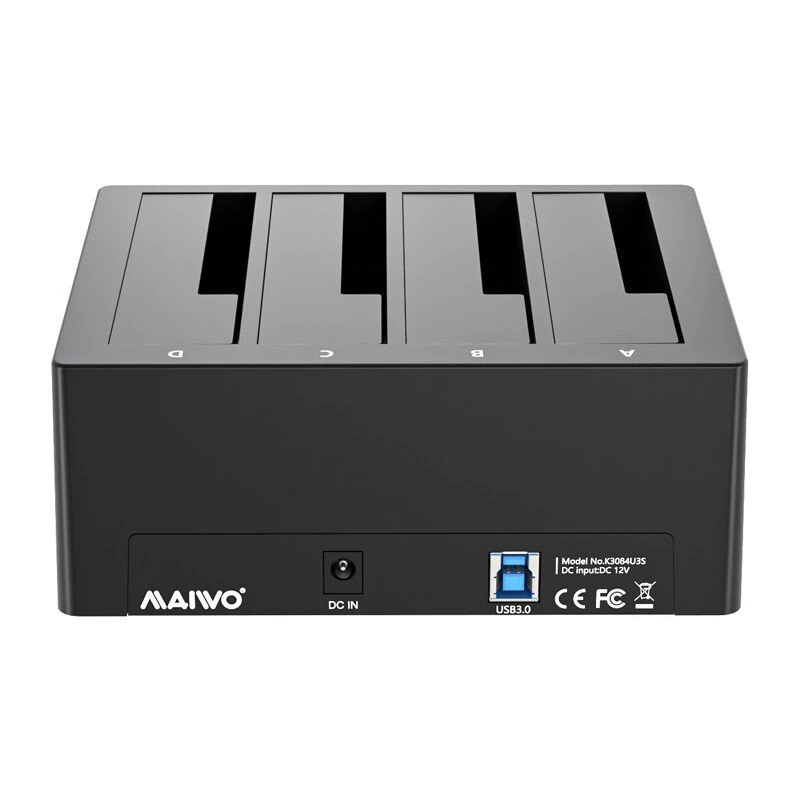 MAIWO K3084U3S 4-Bay Hard Drive Docking Station SATA to USB3.0 HDD Docking for 2.5/3.5 inch HDD/SSD Station External SATA Drive Box — MAIWO