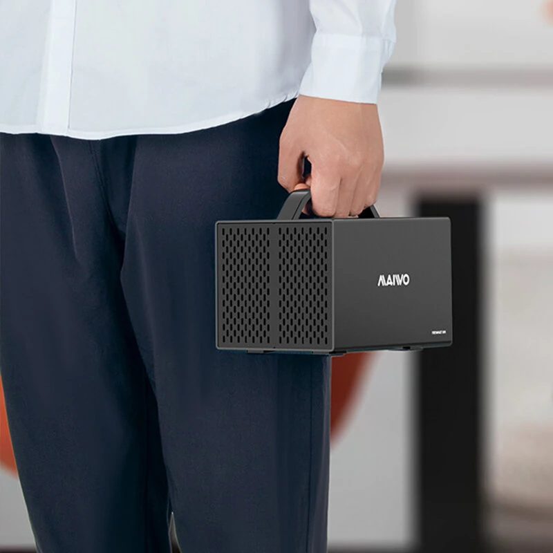 MAIWO K35274D 4 Bay RAID External Hard Drive Enclosure with HD Port 3.5'' Type-C to SATA HDD SSD Enclosure Support 7 RAID Mode — view 7