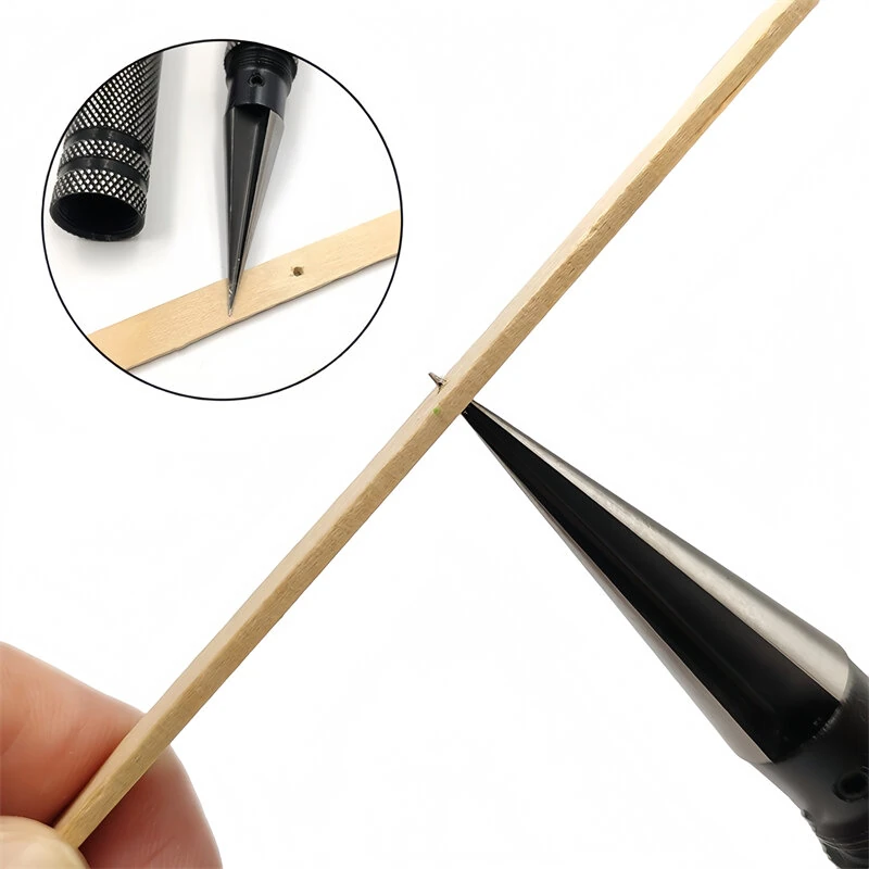Manual Hole Punch Tool Metal Hole Puncher Hole Expanding Reamer Alloy Steel Aluminum 0-14mm Long Handle Lightweight Sharp Cutter Head for RC Model Car Tamiya HPI Axial Losi Kyosho HSP Tools — Manual