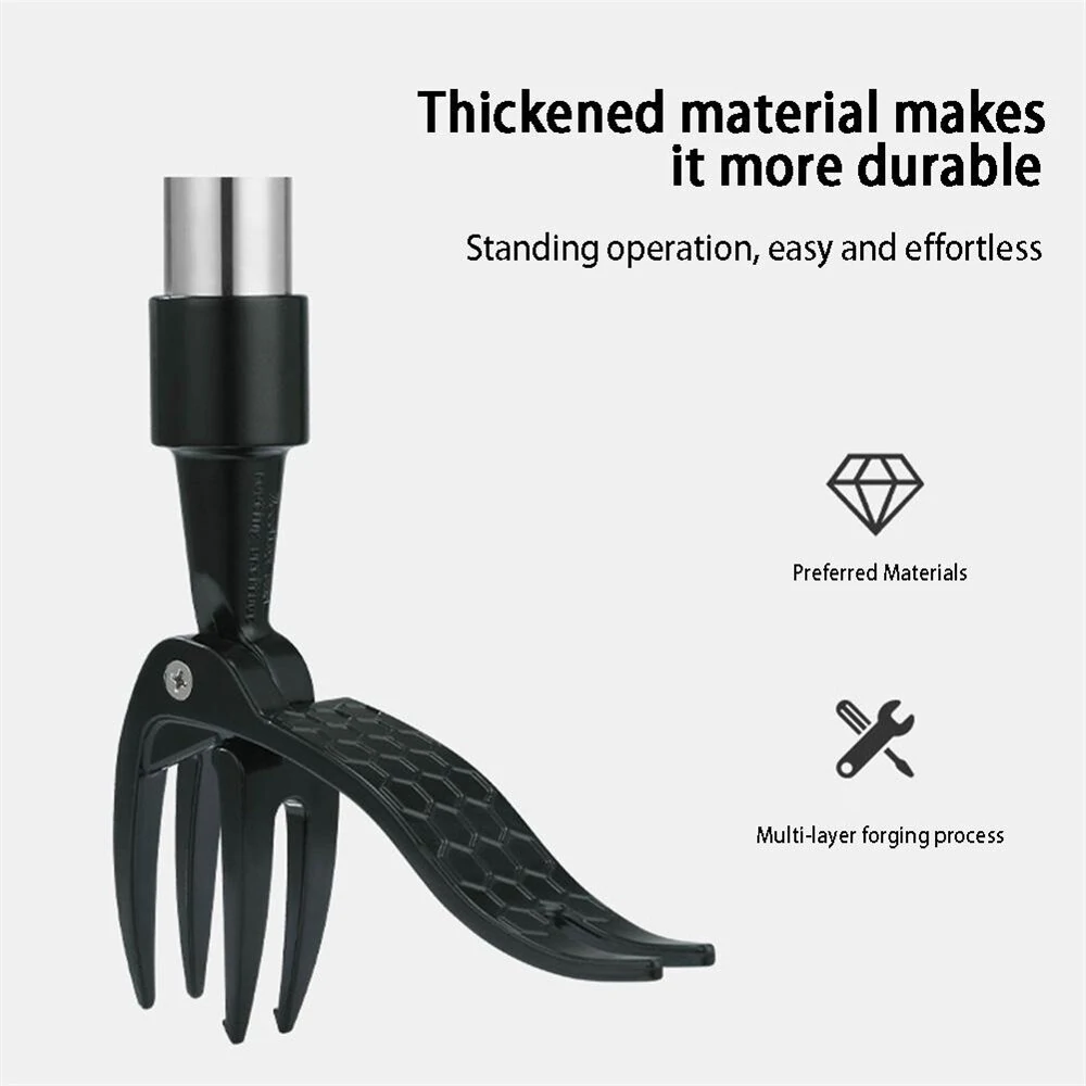 Manual Vertical Weeding Digging Grass Shovel Standing Weeding Puller Metal Weed Puller Head Garden Lawn Root Remover Weeder — view 10