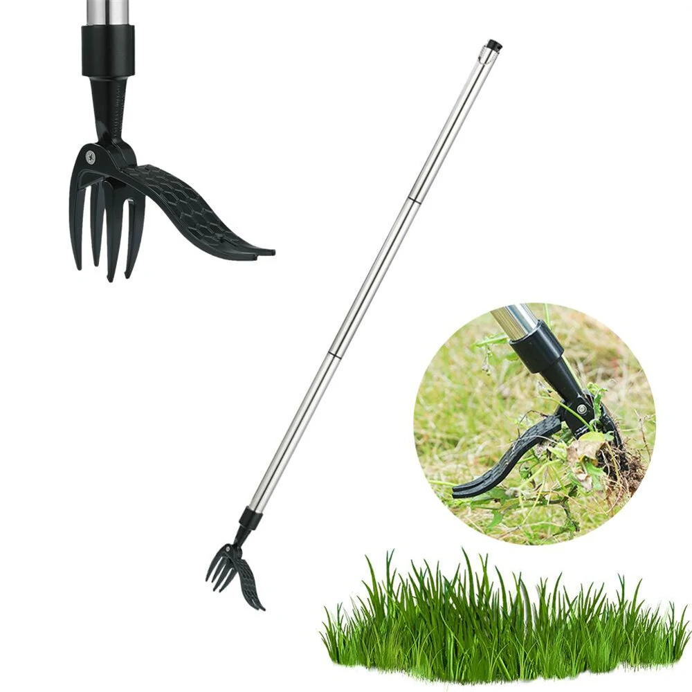 Manual Vertical Weeding Digging Grass Shovel Standing Weeding Puller Metal Weed Puller Head Garden Lawn Root Remover Weeder — view 3