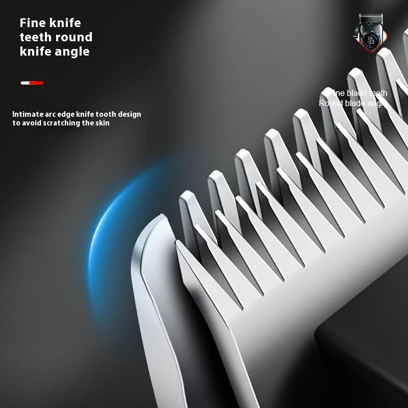 MARSKE Professional Hair Clipper Stainless Steel Blade Sharp Cutting High Power Low Noise LED Digital Display Rechargeable Adjustable — view 6