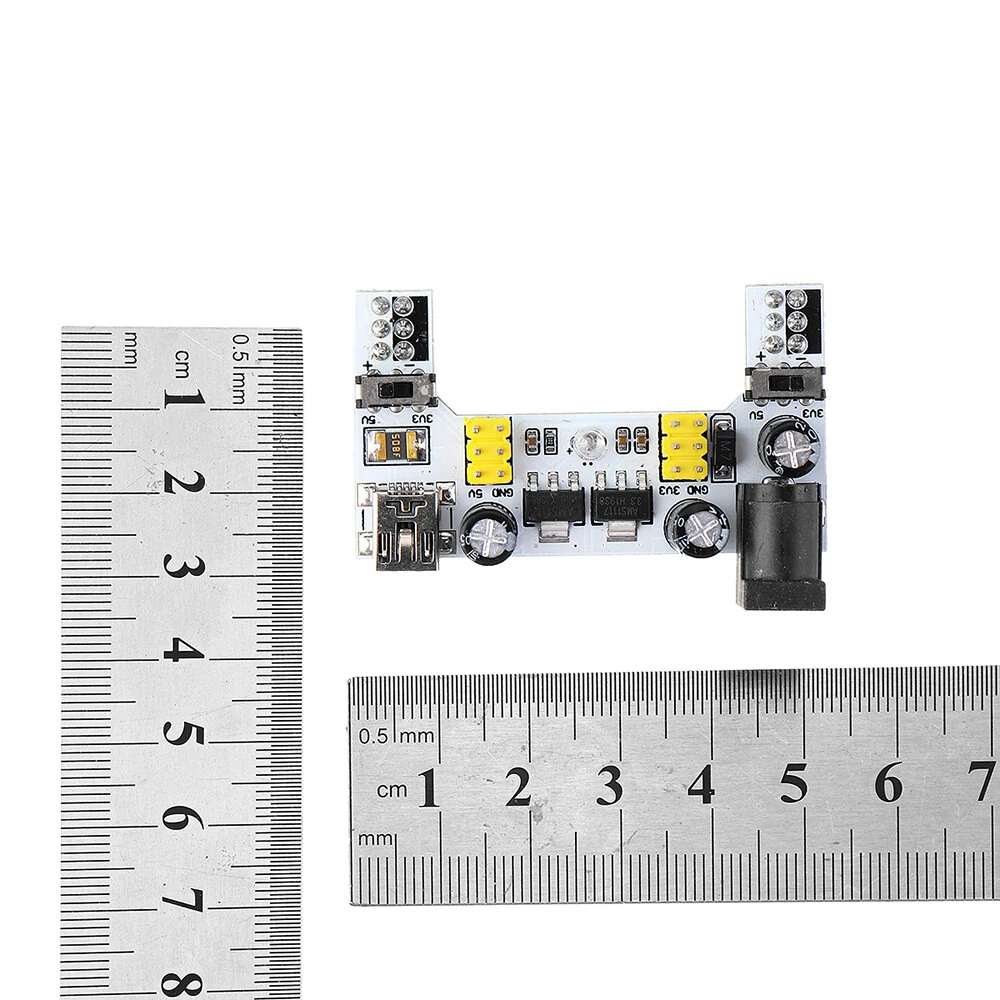 MB102 2 Channel 3.3V 5V Breadboard Power Supply Module White Breadboard Dedicated Power Module MB-102 Solderless Bread Board — view 4