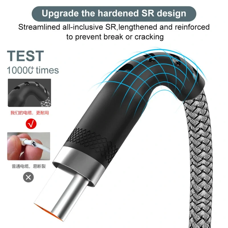 MC-S017 6A USB-A to Type-C Braided Extension Cable Fast Charging Data Transmission Copper Core Line 1M/1.5M/2M/3M/5M/8M Long for iPhone 15 15 Plus for Huawei Pura 70 Ultra for Xiaomi Civi 4 Pro for Samsung Galaxy S24 — view 4