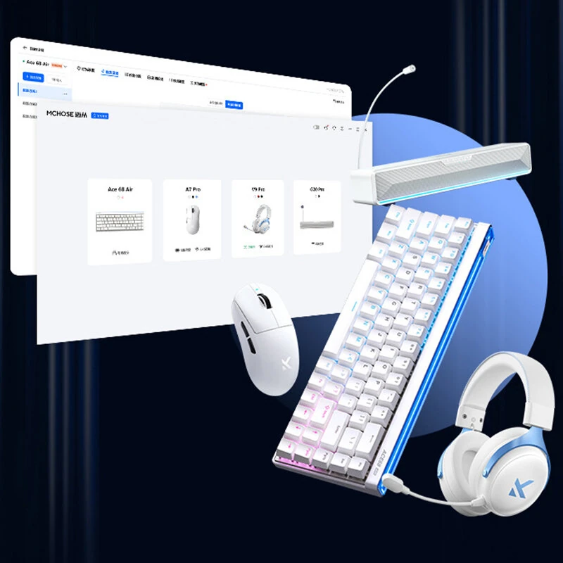 MCHOSE Ace 68 Air Magnetic Switch Mechanical Keyboard with RGB Light Box 8K Polling Rate 256K Scan Rate 0.08ms Latency Adaptive Calibration Wired Gaming Keyboards — view 8