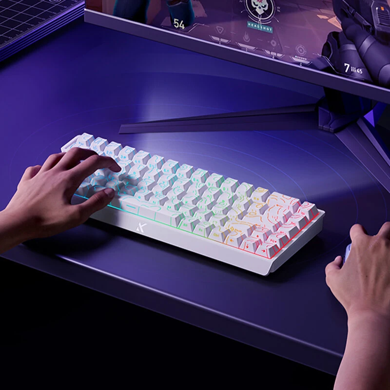 MCHOSE Ace 68 Magnetic Switch Mechanical Keyboard 60% Layout 68 Keys RGB Hot Swap 8K Polling Rate E-sports Version USB Wired Gaming Keyboards — view 4