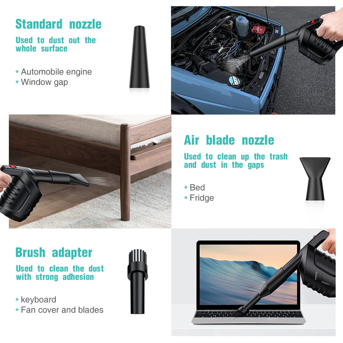 MECO ELEVERDE Compressed Air Duster Blower Computer Laptop Cleaner Keyboard Cleaning Dust — view 8