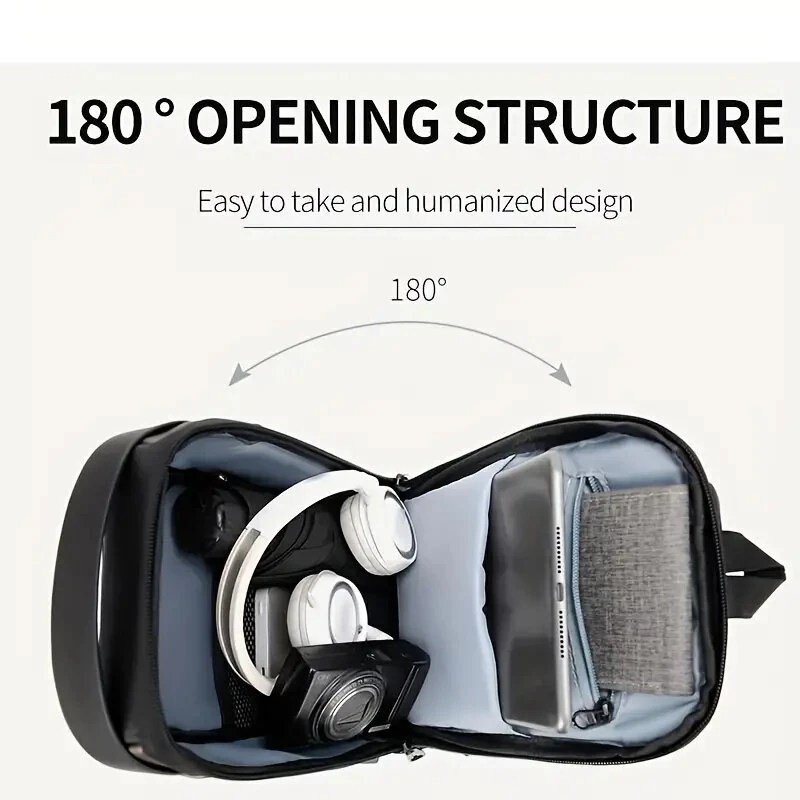 Men Bag Single Shoulder Bag Multi-function Sports Slanting Chest Backpack Anti-Theft Chest Bag — view 4