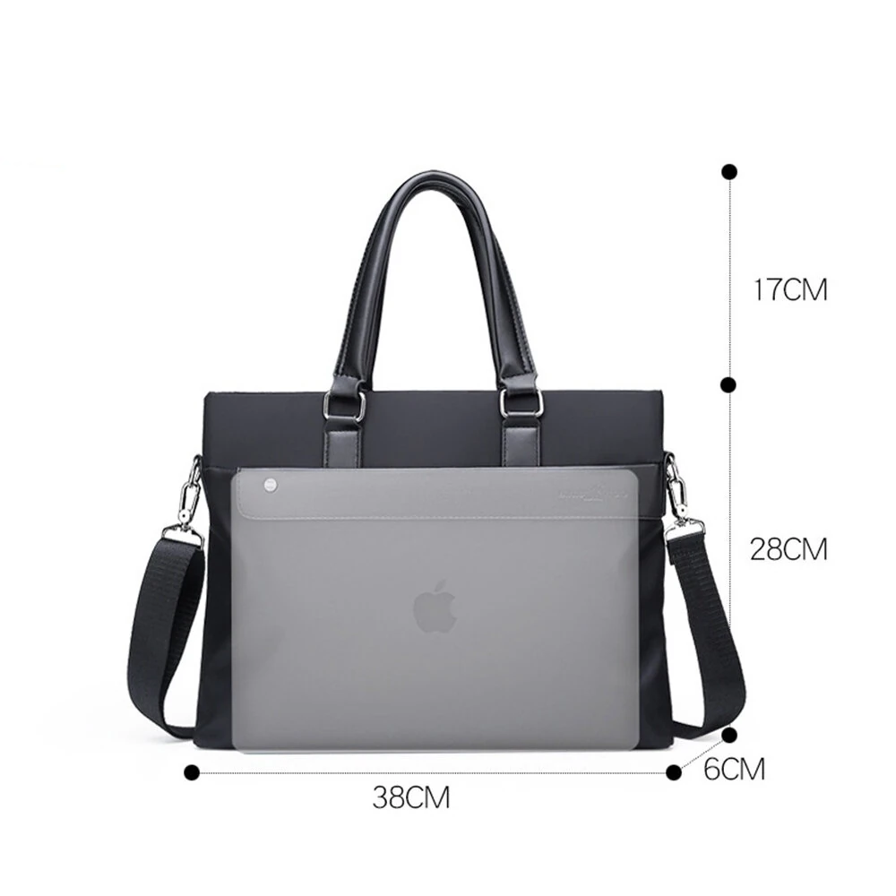 Men's Business Briefcase 14''  Laptop Handbag Waterproof Large Capacity Shoulder Crossbody Bag — view 5