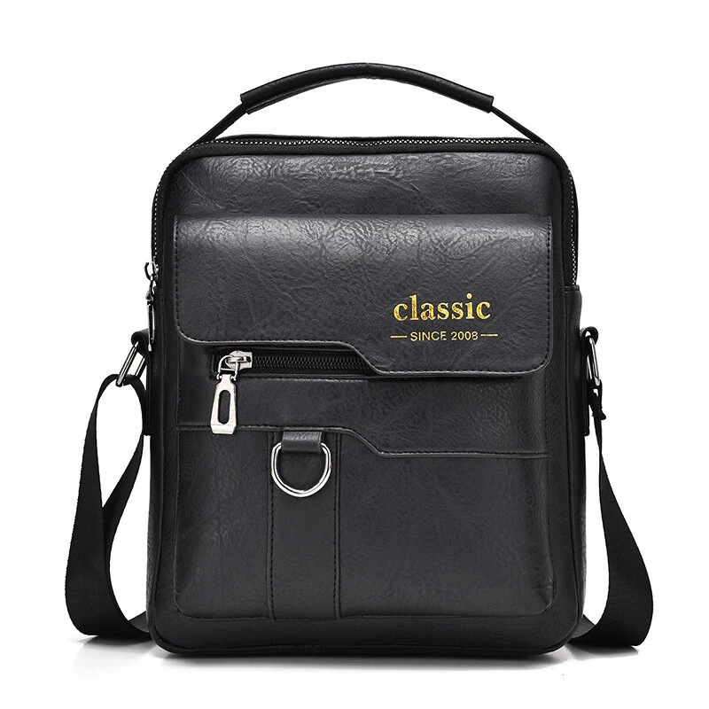 Men's Fashion PU Leather Shoulder Bag, Large Capacity Retro Business Crossbody Bag For Men Handbag Messenger Bag Waist Bag Office Use Bag Casual Day Bag, Multi-pocket Large Capacity, Waterproof and Wear-resistant — view 10