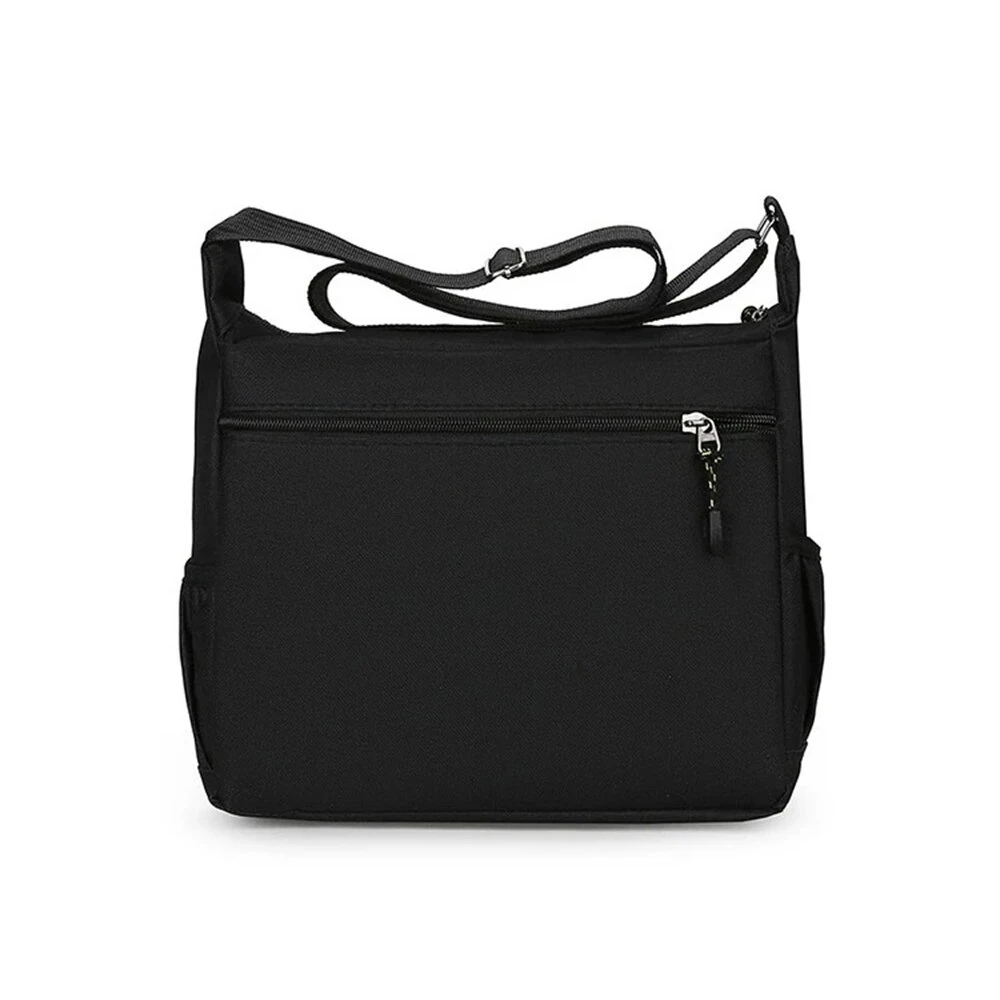 Men's Large Capacity Business Casual Crossbody Bag Multiple Pockets Soft Lightweight Nylon Fabric Adjustable Strap Messenger Bag — view 4