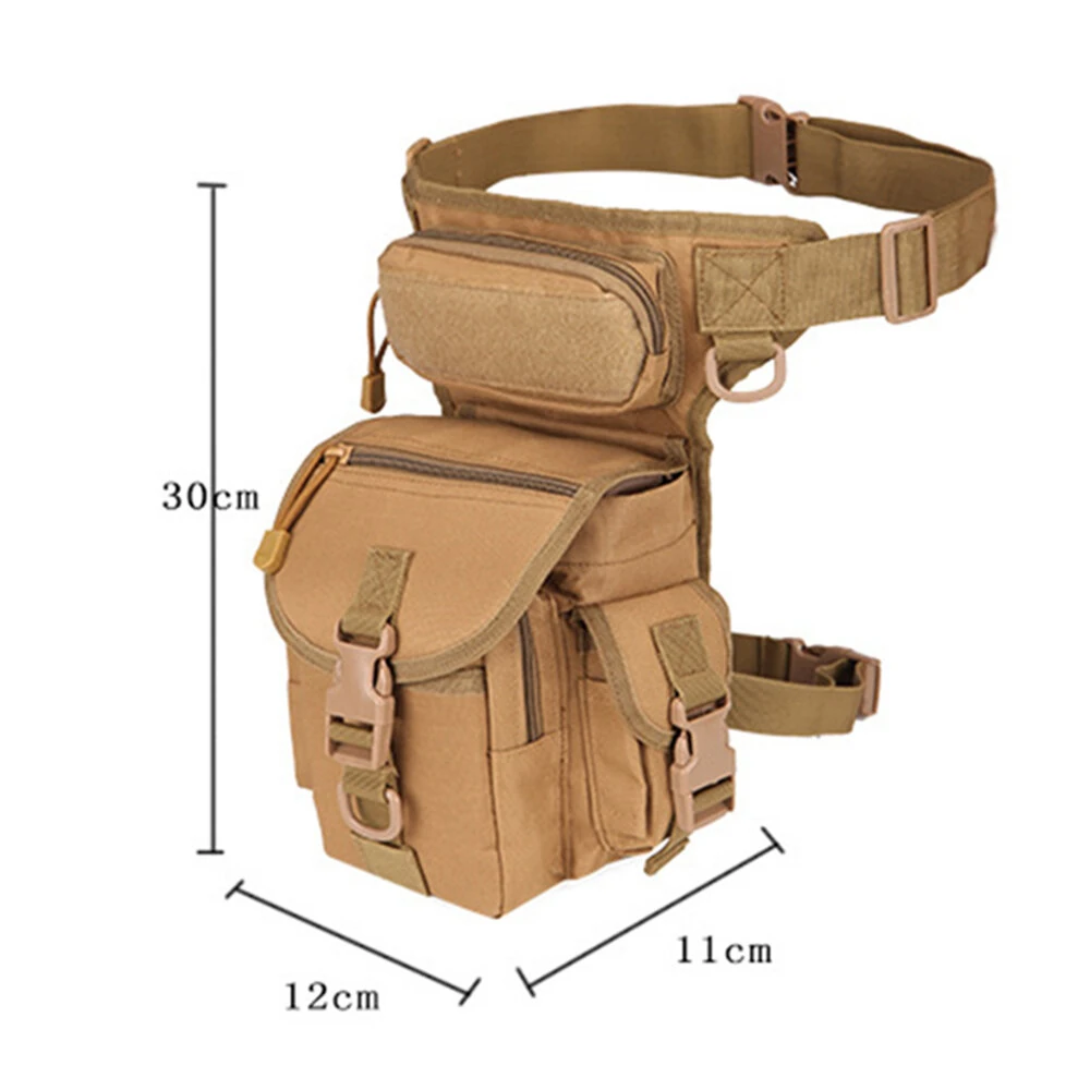Men's Sports Tactical Waist Pack Drop Leg Bag Adjustable Strap Waterproof Oxford Fabric Crossbody Bags for Outdoor Riding Travel — view 4