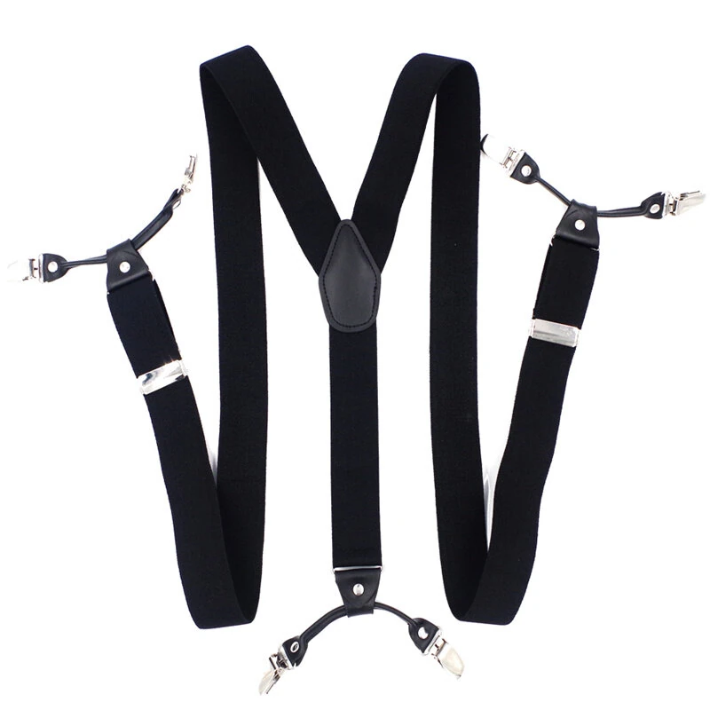 Men's Suspender Business Trousers Strap Clips Braces Vintage Casual Suspensorio Trousers Six-clip Shoulder Straps — view 2