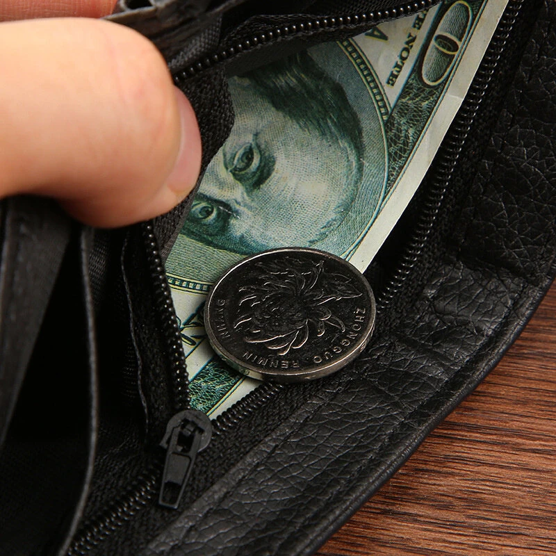 Men Short Wallet Bifold PU Leather Wallet Hasp Coin Purse Credit ID Card Holder Billfold Purse Money Bag — view 4