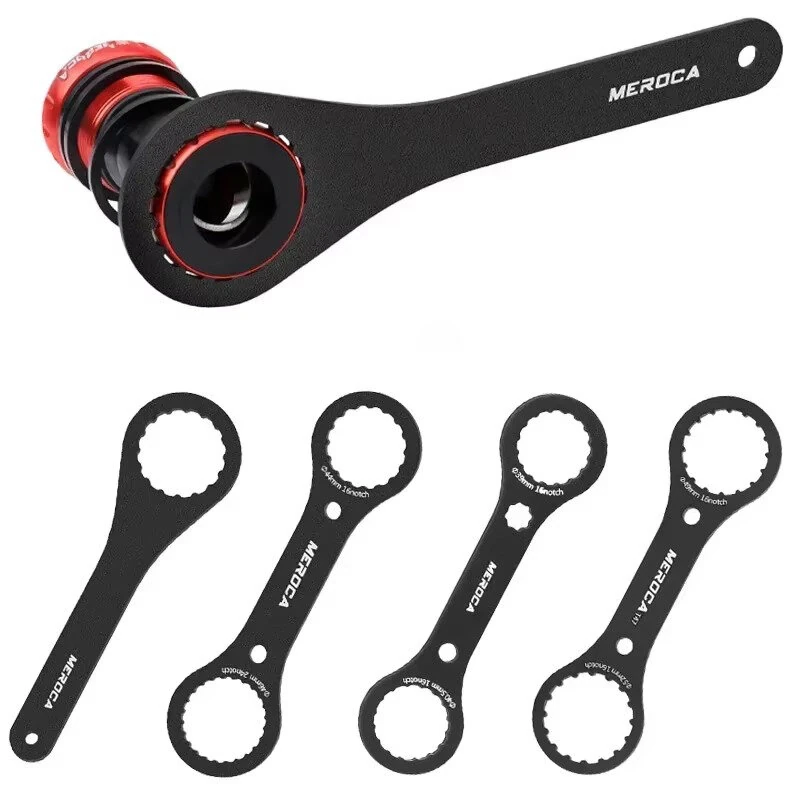 MEROCA 16/24 Notch Aluminum Alloy Bicycle Bottom Bracket Wrench BB39 BB40.5 BB44 BB46 BB49 BB52 Bike Hollow Disc Removal Tool — MEROCA