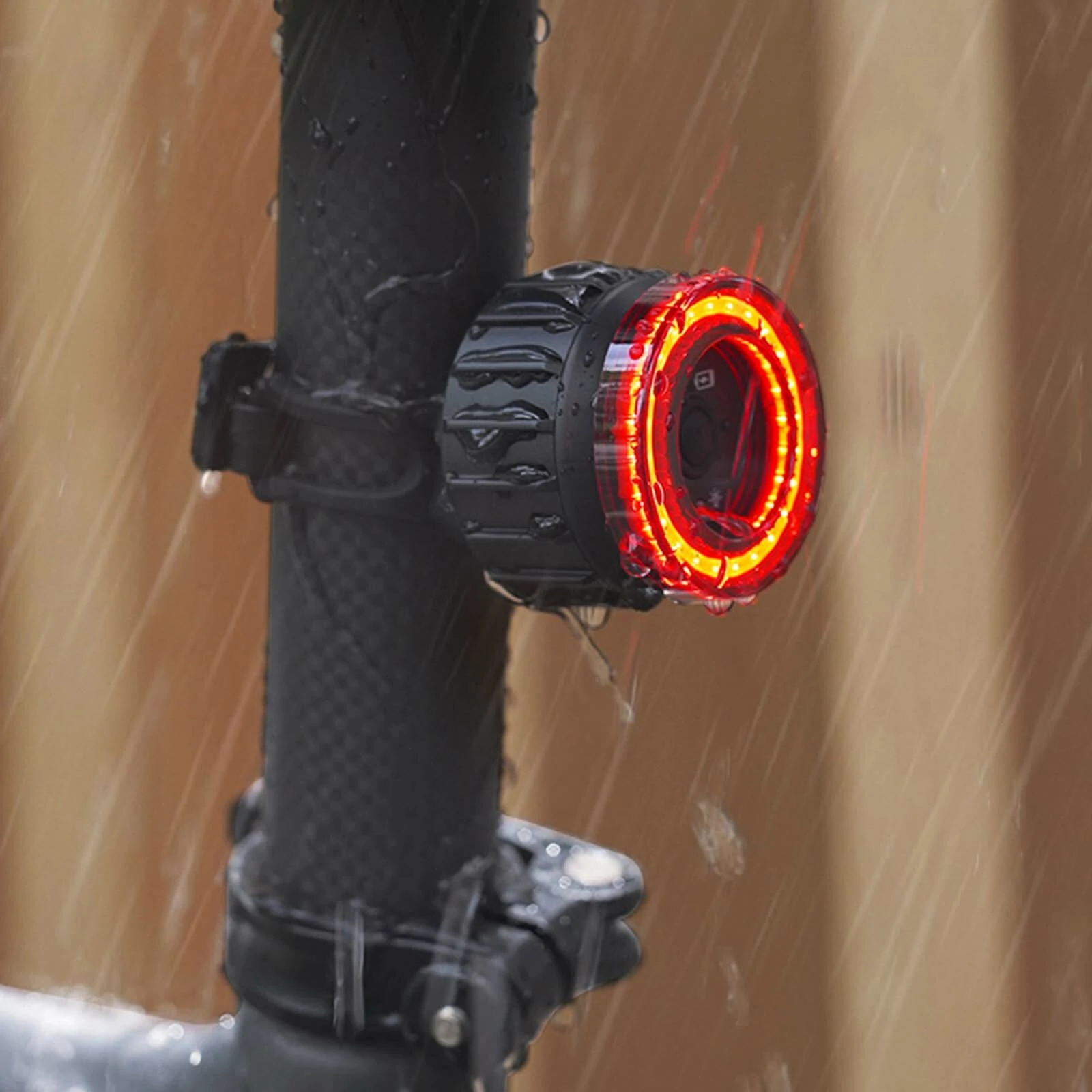 MEROCA Bicycle Rear Light USB Charging High Visibility Multifunction Flashing With Brake Sensor Tail Light MTB Road Bike Lamps — view 6