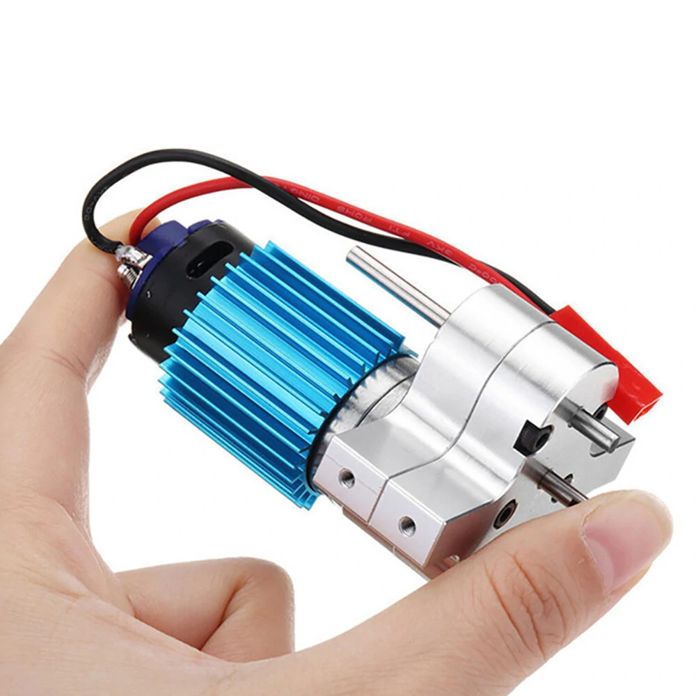 Metal Decelerate Gearbox with 370 Brushed Motor Metal Gear Heatsink Mount Base for WPL B14 B14K B24 B24K B16 B16K B36 B36K C14 C14K C24 C24K JJRC Q60 Q61 MN90 MN90K MN91 MN91K 4WD 6WD Fayee FY001 FY002 Half Scale RC Car Parts — Pricio