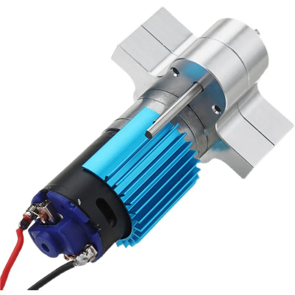 Metal Decelerate Gearbox with 370 Brushed Motor Metal Gear Heatsink Mount Base for WPL B14 B14K B24 B24K B16 B16K B36 B36K C14 C14K C24 C24K JJRC Q60 Q61 MN90 MN90K MN91 MN91K 4WD 6WD Fayee FY001 FY002 Half Scale RC Car Parts — view 4