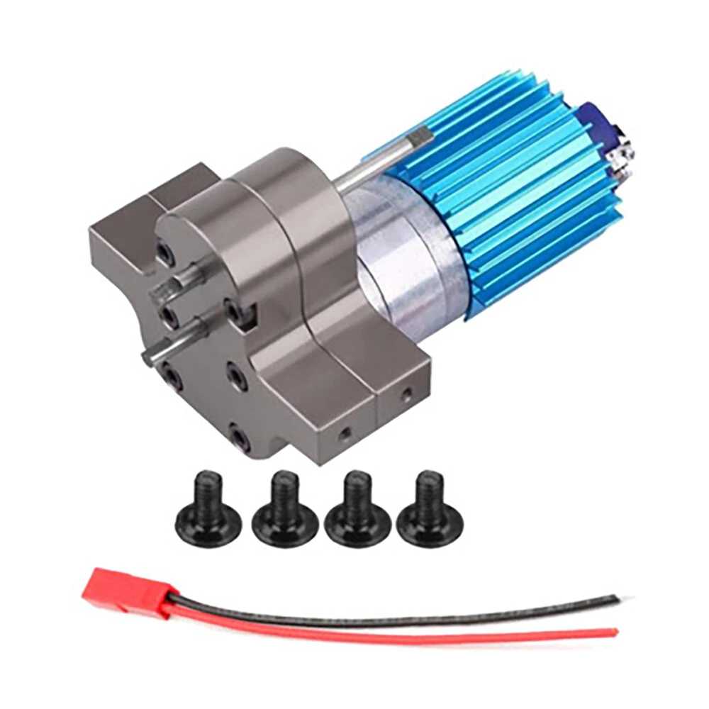 Metal Decelerate Gearbox with 370 Brushed Motor Metal Gear Heatsink Mount Base for WPL B14 B14K B24 B24K B16 B16K B36 B36K C14 C14K C24 C24K JJRC Q60 Q61 MN90 MN90K MN91 MN91K 4WD 6WD Fayee FY001 FY002 Half Scale RC Car Parts — view 5