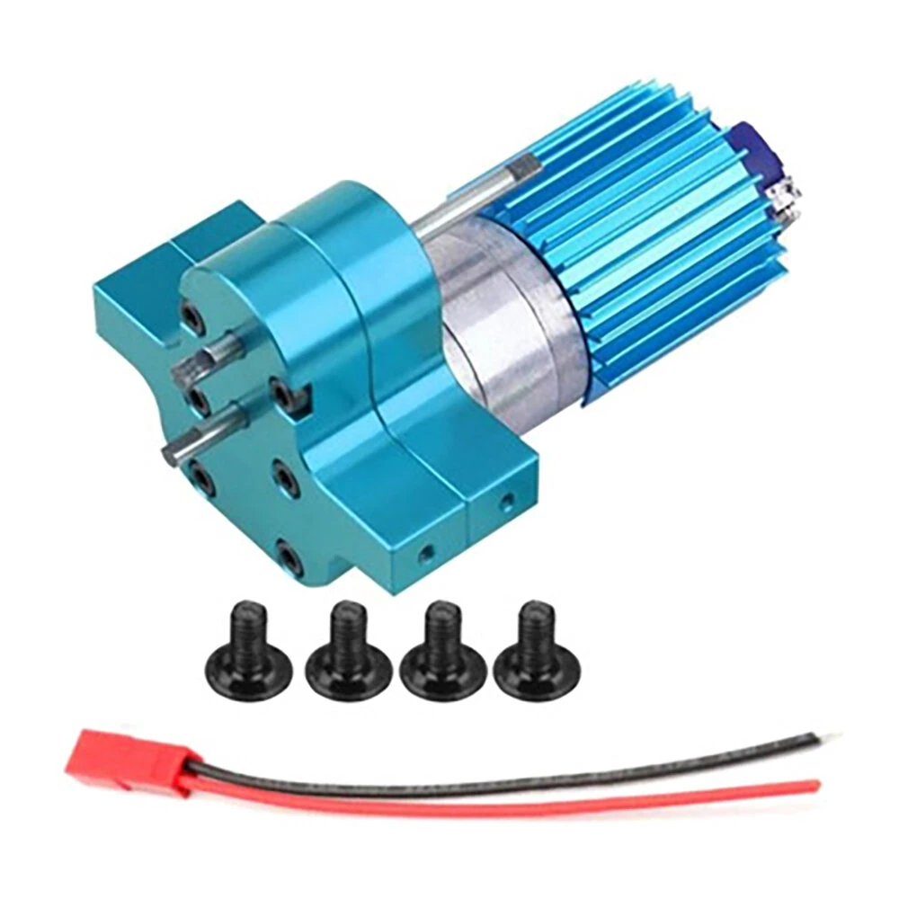 Metal Decelerate Gearbox with 370 Brushed Motor Metal Gear Heatsink Mount Base for WPL B14 B14K B24 B24K B16 B16K B36 B36K C14 C14K C24 C24K JJRC Q60 Q61 MN90 MN90K MN91 MN91K 4WD 6WD Fayee FY001 FY002 Half Scale RC Car Parts — view 6
