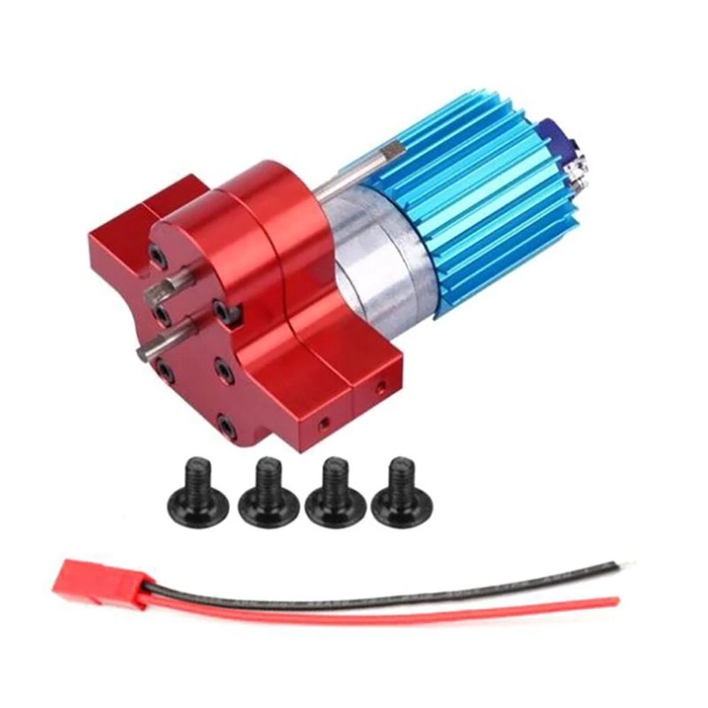 Metal Decelerate Gearbox with 370 Brushed Motor Metal Gear Heatsink Mount Base for WPL B14 B14K B24 B24K B16 B16K B36 B36K C14 C14K C24 C24K JJRC Q60 Q61 MN90 MN90K MN91 MN91K 4WD 6WD Fayee FY001 FY002 Half Scale RC Car Parts — view 8