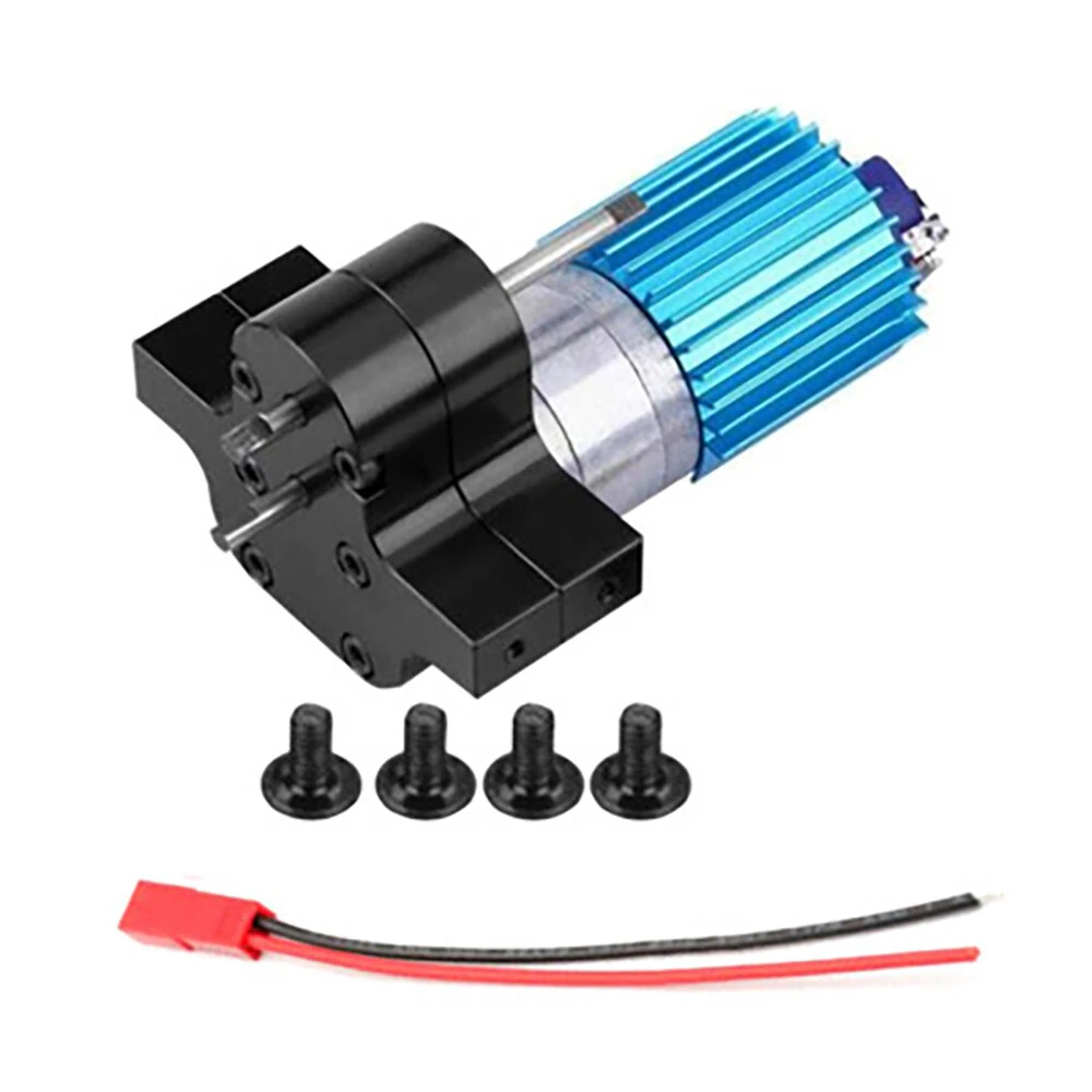 Metal Decelerate Gearbox with 370 Brushed Motor Metal Gear Heatsink Mount Base for WPL B14 B14K B24 B24K B16 B16K B36 B36K C14 C14K C24 C24K JJRC Q60 Q61 MN90 MN90K MN91 MN91K 4WD 6WD Fayee FY001 FY002 Half Scale RC Car Parts — view 9