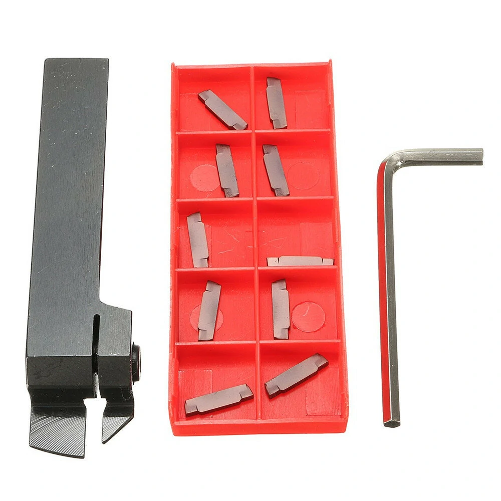 MGEHR1616 Parting Off Turning Tool Holder with 10pcs MGMN200 Carbide Inserts Lathe Tools — Drillpro