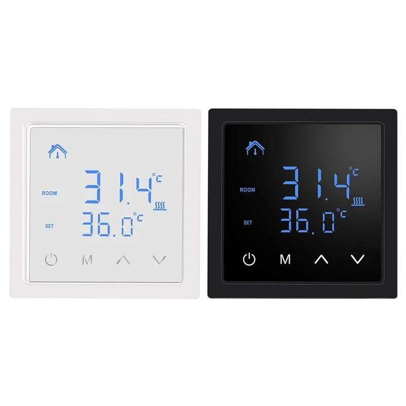 MH1828A AC85-265V 16A Floor Heating Temperature Controller Wall-Mounted Smart Thermostat with LED Touch Screen Wiring Electric Heating Control for Home Tile/Wooden/Marble Floor — view 2