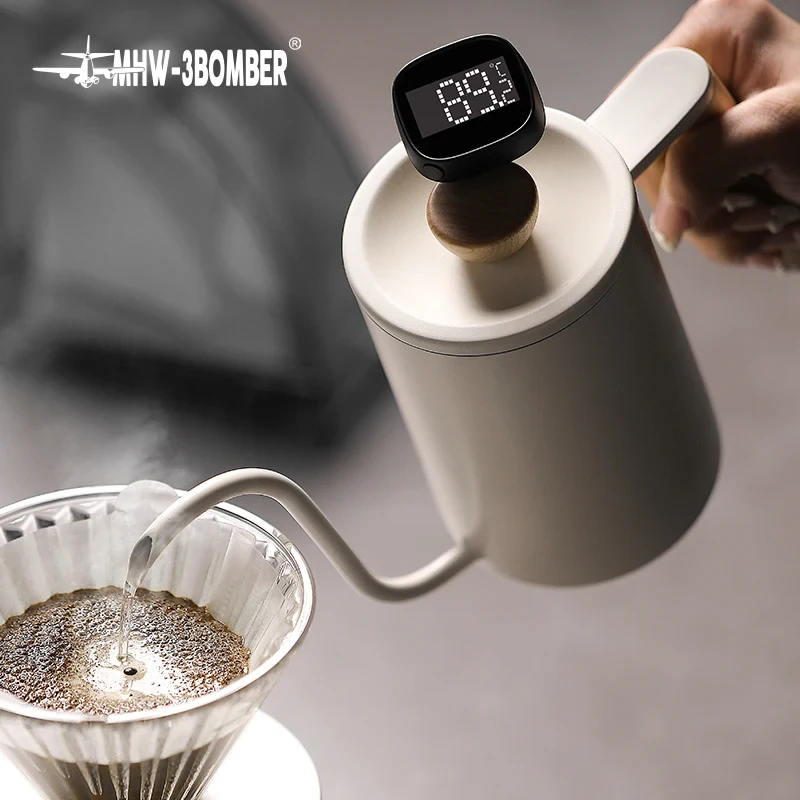 MHW-3BOMBER Electronic Digital Thermometer Digital Display Thermometer for Food Preparation Hand Brewed Coffee Milk Latte Art Milk Foam Temperature Needle — view 6