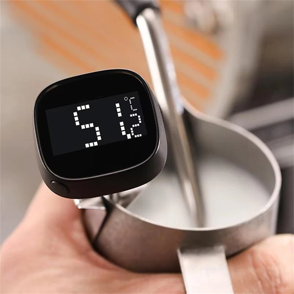 MHW-3BOMBER Instant Read Electronic Digital Thermometer -45°C to 200°C SUS304 Probe LCD Display High Precision Temperature Measurement Tool for Coffee Pot Kitchen Accessories — Pricio