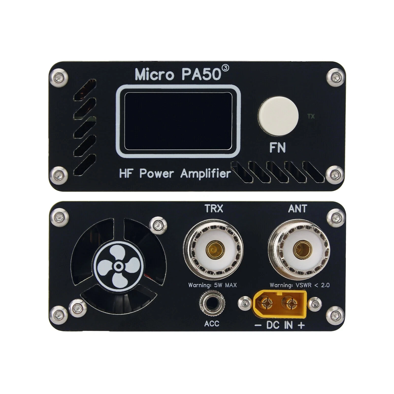Micro PA50-3 3rd Gen RF Shortwave Power Amplifier 3.5MHz to 30MHz 50W Output Automatic LPF Switching Wide Voltage Range Temperature Protection — view 4