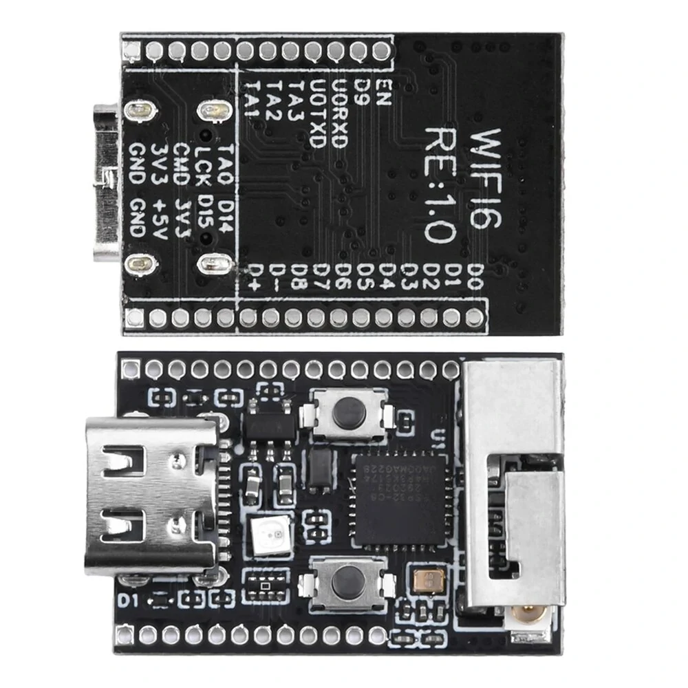 Micro Python RGB LED 4MB Flash Wifi6 ESP32-C6 Development Board Low Power RISC-V 32-Bit ESP32-C6 N4 BT Wifi Module with Crystal Oscillator