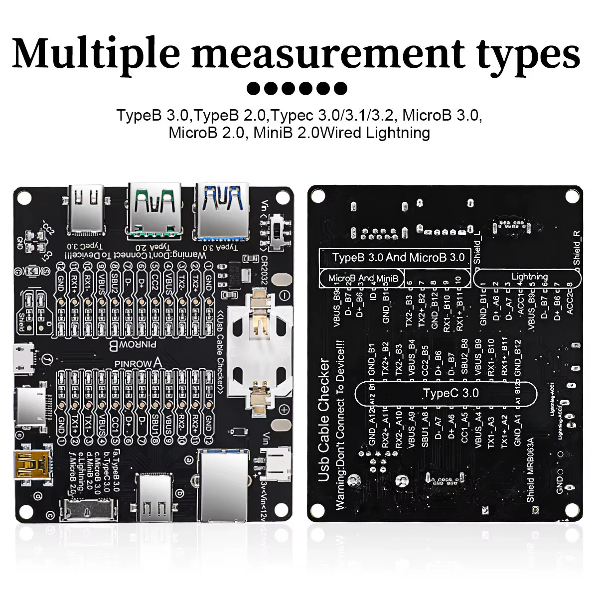 Micro Type-C Type-B Short Circuit Switch Test Board Data Cable Anomaly Detector USB Cable Tester For iOS Android Testing — view 6