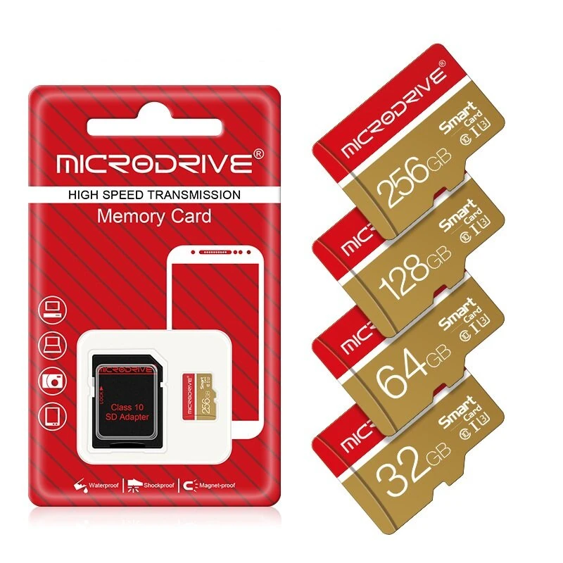 Microdrive CLASS10 High Speed TF Memory Card 32GB 64GB 128GB 256GB Micro SD Card Flash Card Smart Card for Driving Recorder Phone Camera — view 2