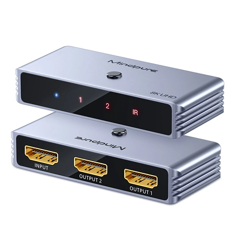 Mindpure 2 in 1 Out HD Bi-Directional Switch 8K@60Hz Ultra HD HD2.1 Switcher for Computer TV Monitor — Mindpure