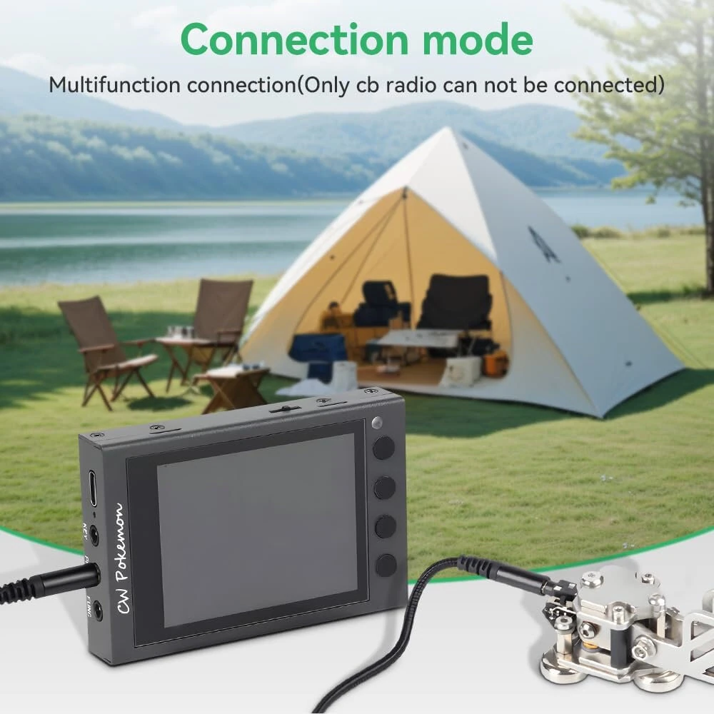 Mini CW Morse Code Trainer 2500mAh Battery 20 Hours Standby Portable Multifunction Connection USB Type-C Compact Design Morse Practice Tool — view 2