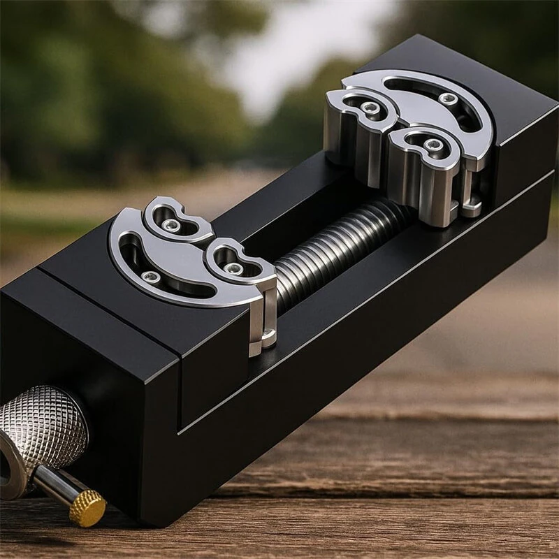 Mini Fractal Vise Jaw Opening 85mm Aluminum Alloy Handle Compact Design High Precision Clamping Industrial Grade Construction Professional Tools — view 4