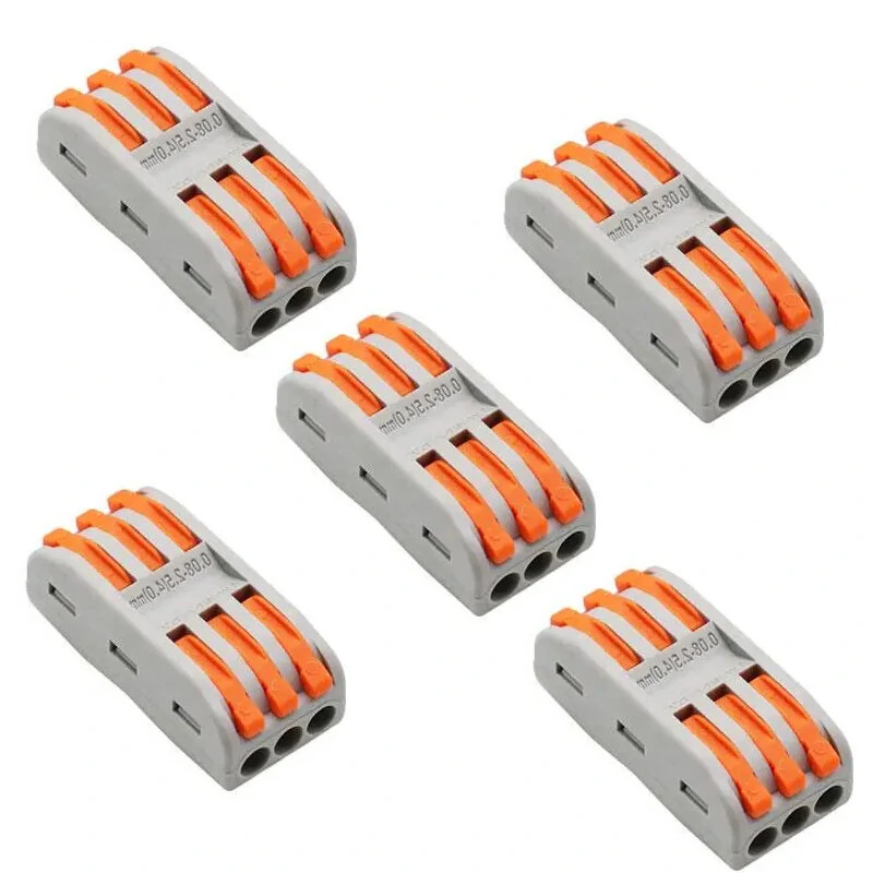 Mini Quick Wire Cable Connectors Universal Compact Conductor Splice Cable Push-in Terminal Block SPL1-4 Efficient Wiring Solution Reusable for Soft and Hard Wires — image 1