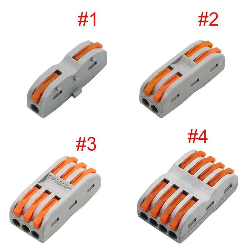 Mini Quick Wire Cable Connectors Universal Compact Conductor Splice Cable Push-in Terminal Block SPL1-4 Efficient Wiring Solution Reusable for Soft and Hard Wires — view 4
