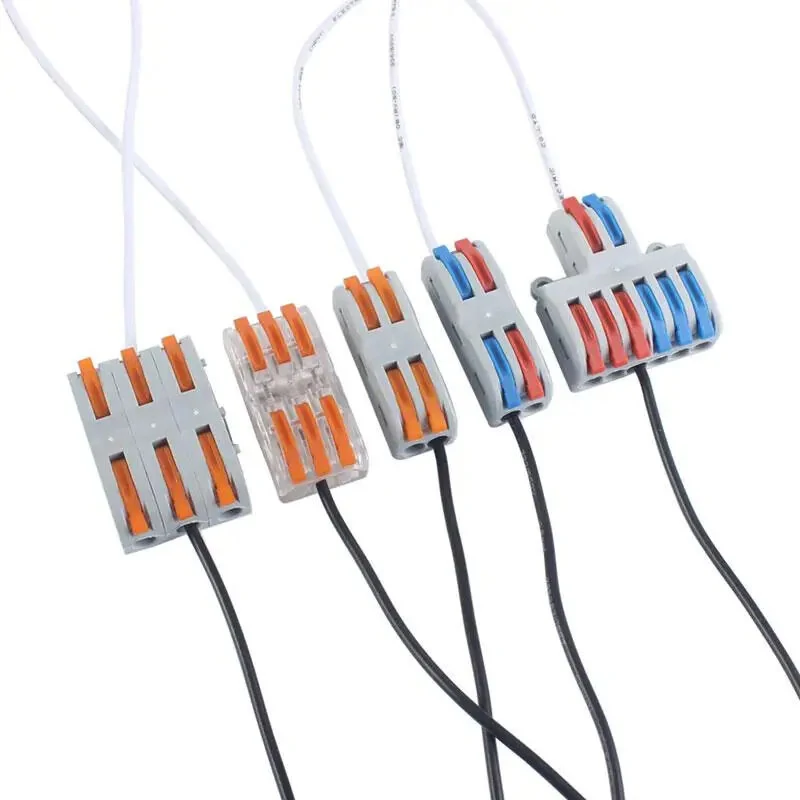 Mini Quick Wire Cable Connectors Universal Compact Conductor Splice Cable Push-in Terminal Block SPL1-4 Efficient Wiring Solution Reusable for Soft and Hard Wires — view 5