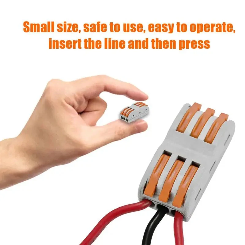 Mini Quick Wire Cable Connectors Universal Compact Conductor Splice Cable Push-in Terminal Block SPL1-4 Efficient Wiring Solution Reusable for Soft and Hard Wires — view 6
