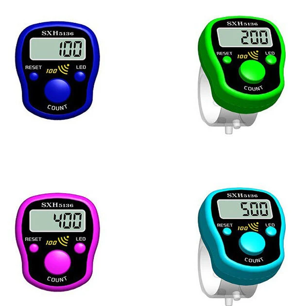 Mini Stitch Marker Row Finger Counter LCD Display Electronic Digital Counter — view 6