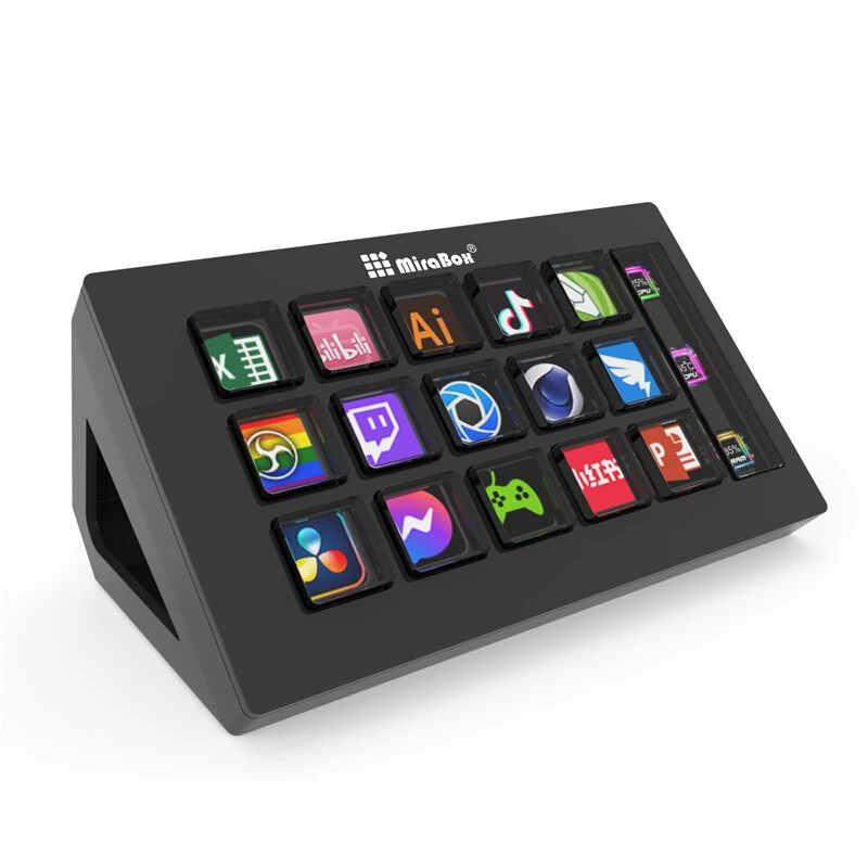 MiraBox 293s StreamDeck Numeric Keyboard 15-key Live Broadcast Controller Visual Keyboard Program Customized Gamer Accessories  For Win/Macos — view 2