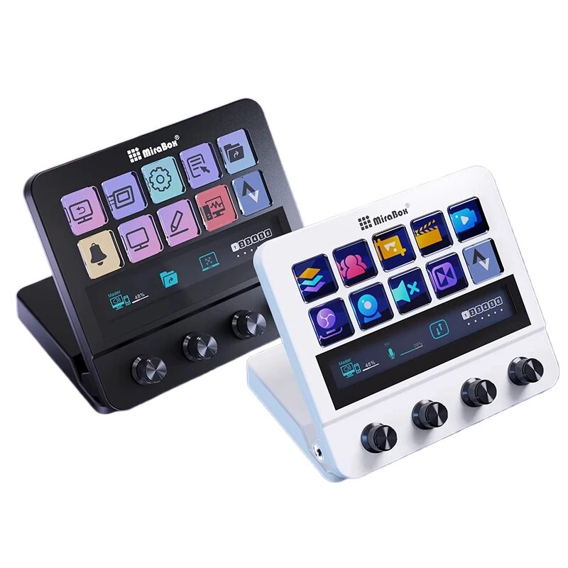 MiraBox MBox N4 Stream Deck with 10 LCD Buttons and 4 Rotary Knobs Live Streaming Controller Touch Screen Customizable Macros Mini Keypad Custom Stream Dock — MiraBox