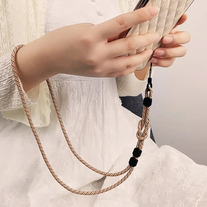 Mobile Phone Lanyard Hand-braided Strap Cord Neck Hanging Phone Chain Key Strap for Mobile Smartphone — view 3