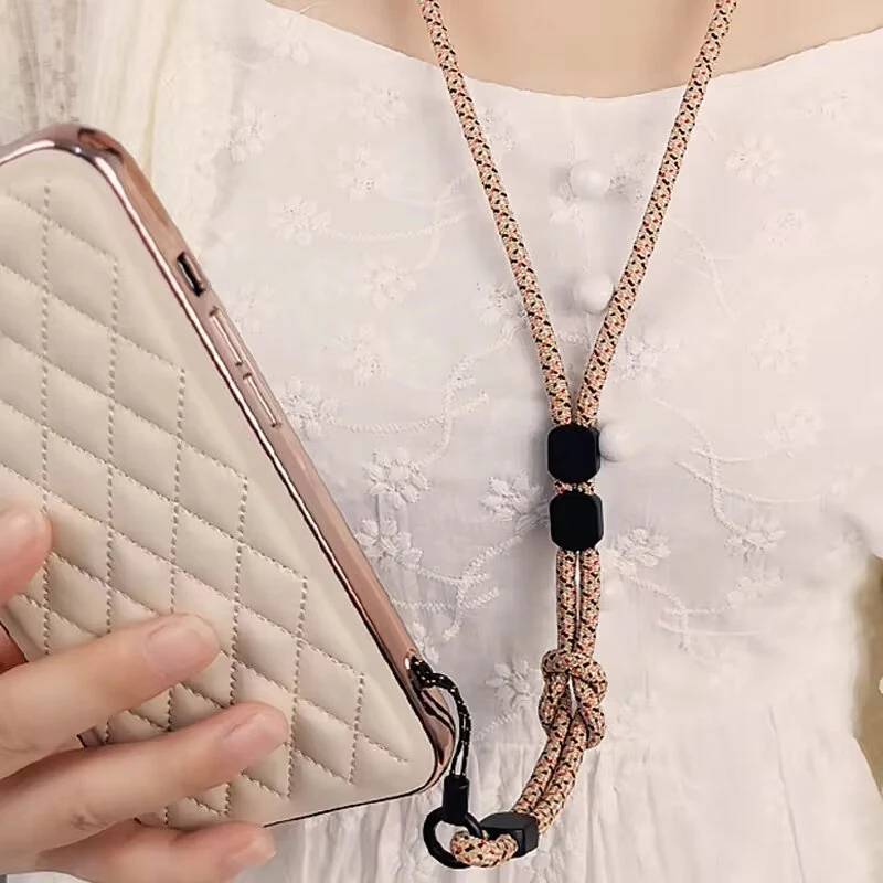 Mobile Phone Lanyard Hand-braided Strap Cord Neck Hanging Phone Chain Key Strap for Mobile Smartphone — view 4