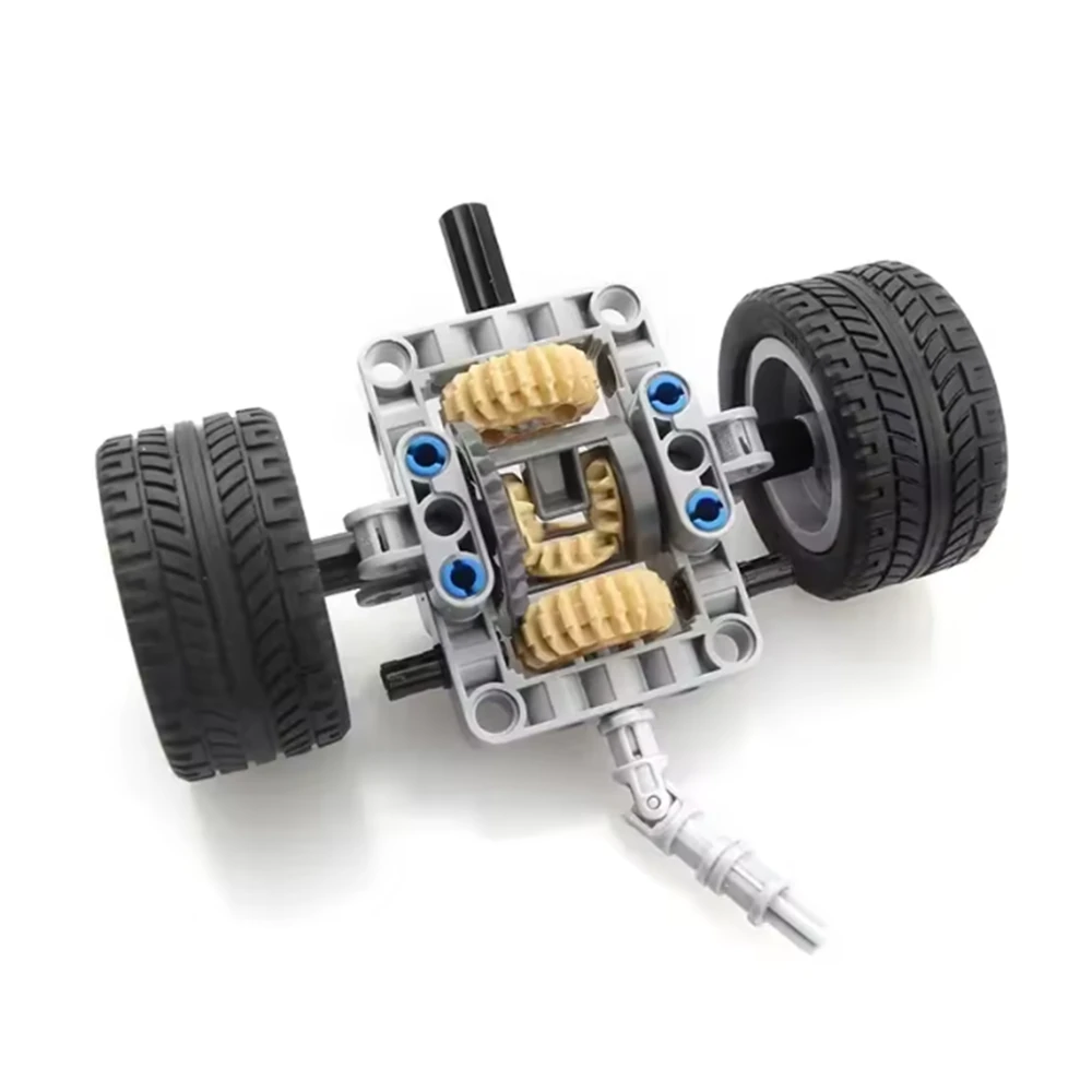 MOC Technical Rear Drive System Shock Absorbing Car Chassis Building Blocks Model — MOC