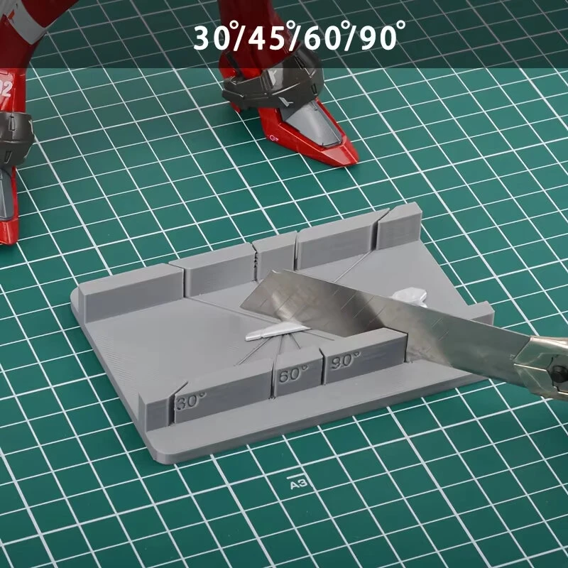 Model Multi-Angle Cutting Aid Precise Angle Cutter for DIY Projects 30° 45° 60° 90° Plastic 3D Printing Tool Lightweight Portable Crafting Accessory — view 3